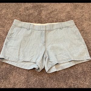 J.Crew 3” chambray shorts, size 8